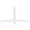 Ekena Millwork Bellingham Architectural Grade PVC Gable Bracket, 96"W x 52"H x 4"D x 6"F, 13/12 Pitch GBP096X52X0406BEL00 - alternate 3